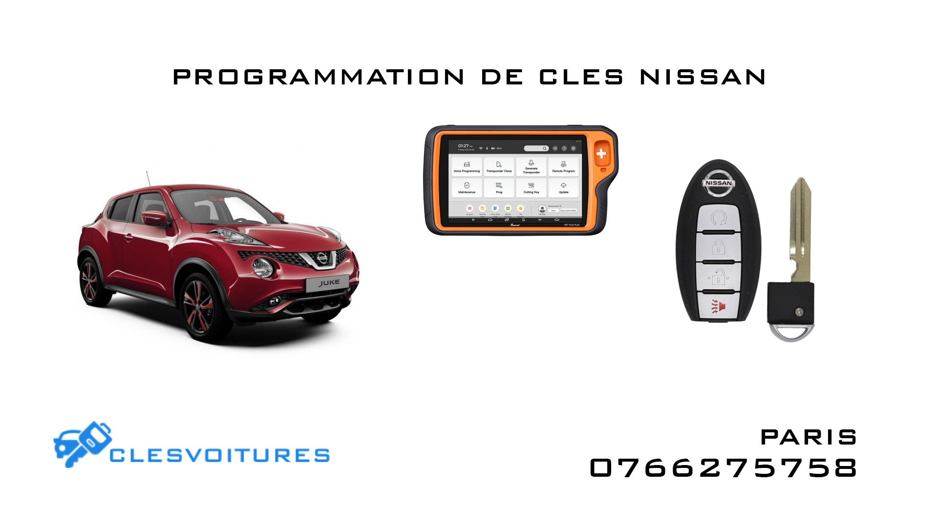 Double de cles Nissan Juke 